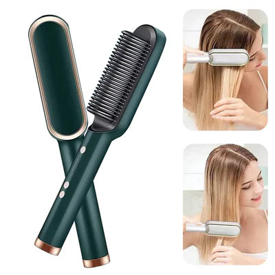 Escova Alisadora ShineHair  Bivolt 5 em 1 - Alisa, Hidrata, Modela, Alinha e Anti-Frizz